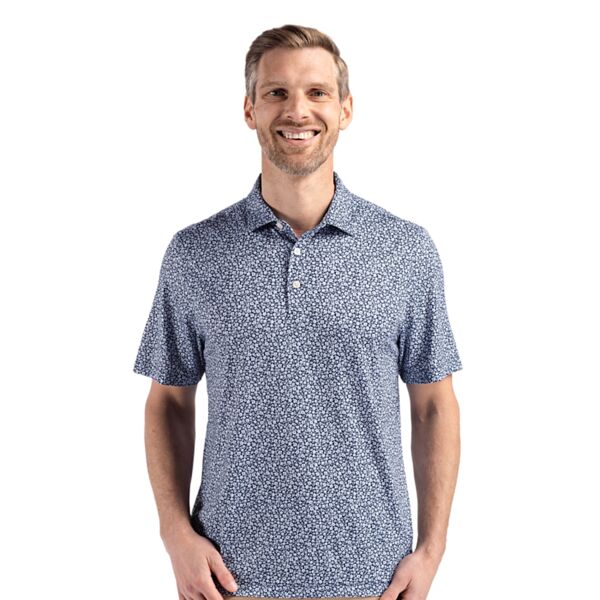 Cutter & Buck Pike Eco Flora Print Recycled Mens Big & Tall Polo Thumbnail