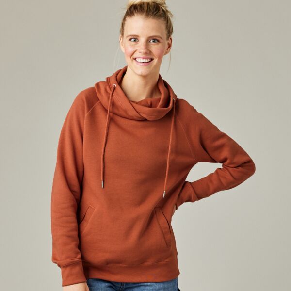 Enza 32979 Ladies Classic Fleece Funnel Neck Pullover Hood Thumbnail