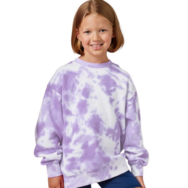 Youth Tie Dye Fleece Crew Thumbnail