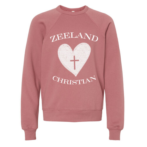 Bella + Canvas - 3901Y - I Heart ZCS Youth Crewneck Thumbnail
